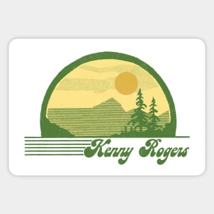 Kenny Rogers / Retro Style Country Fan Design Magnet